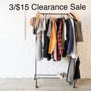 3/$15 Bundle Clearance Sale